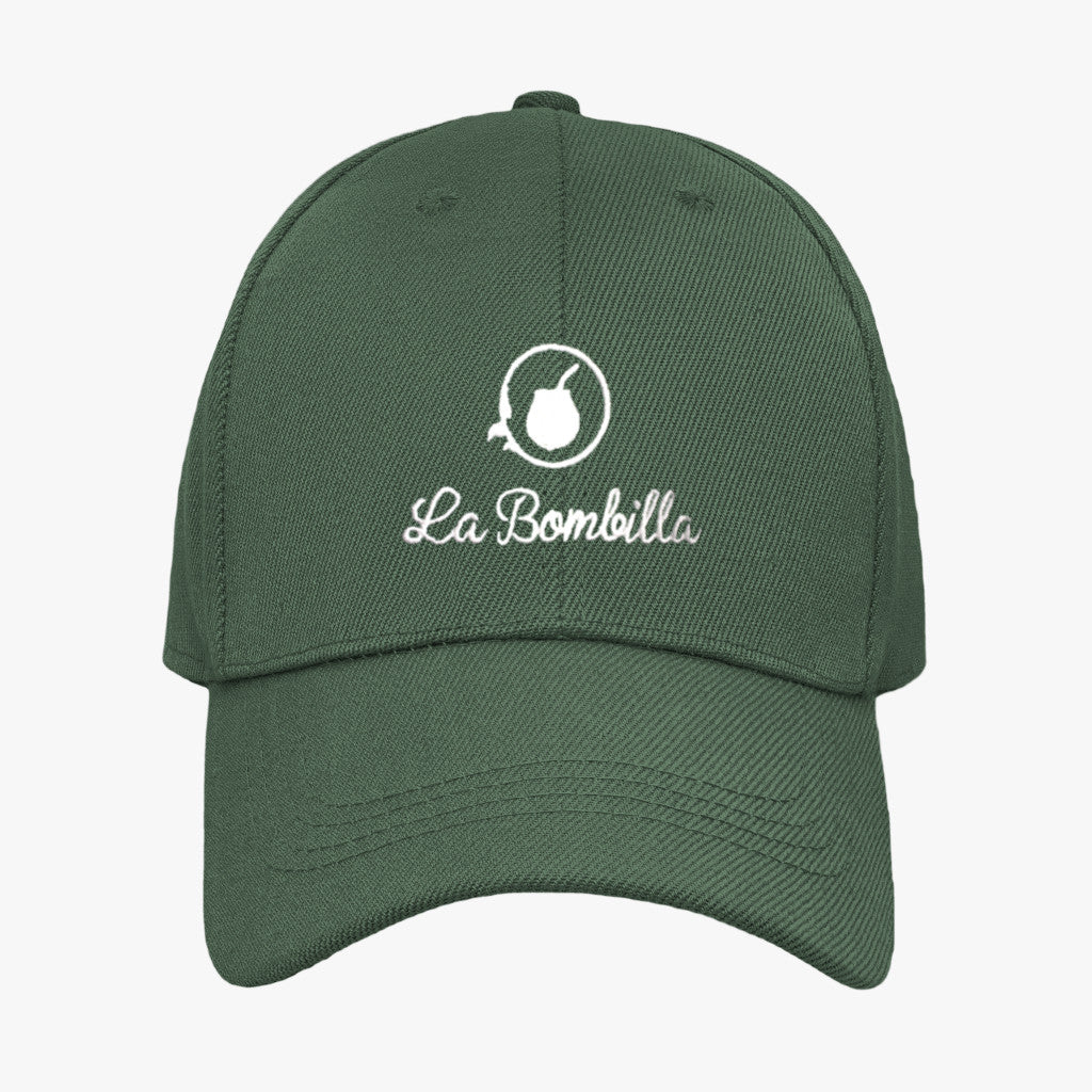 Casquette brodée la bombilla verte portée à l'envers